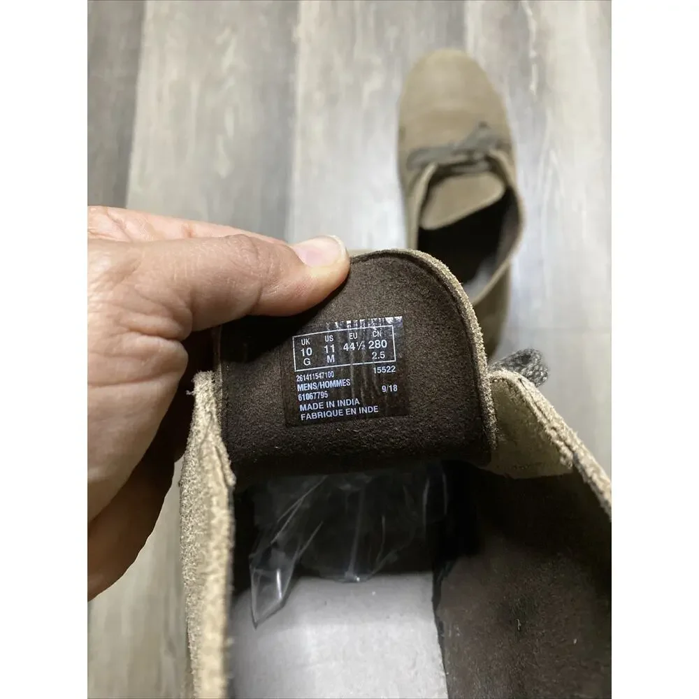 Clarks Bushacre Sand Suede Chukka Boots Men’s 11